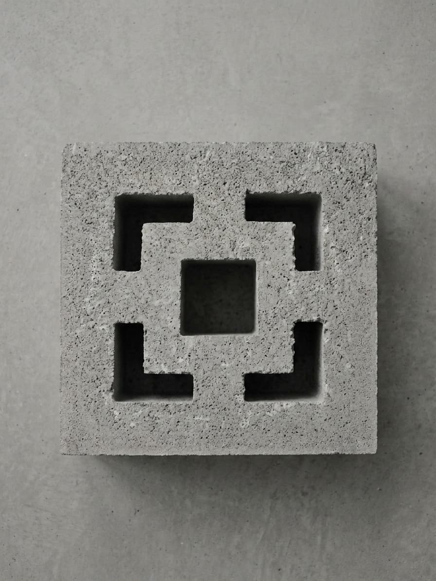 風と光を透かす花ブロック 二重角形・小